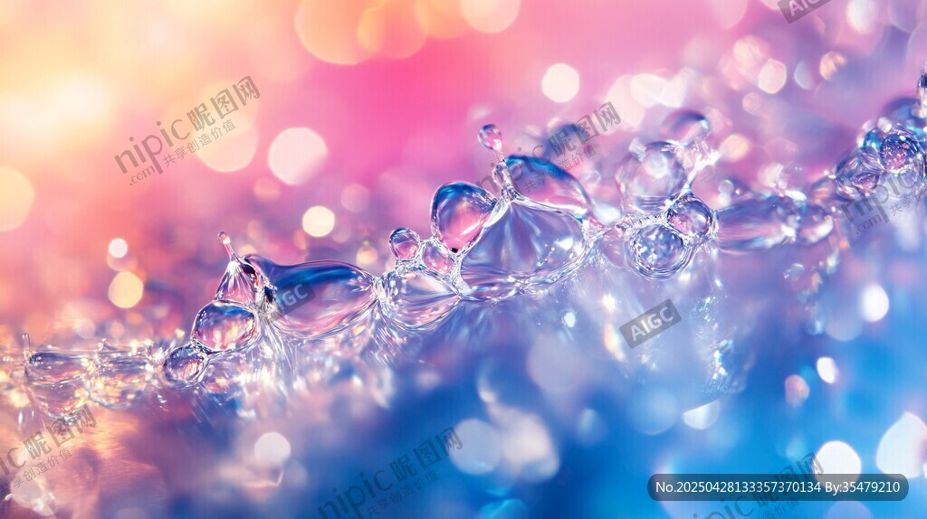 梦幻水滴的绚丽光影世界