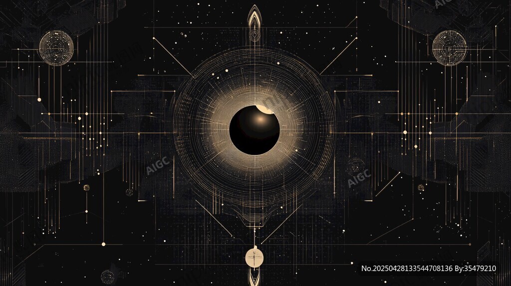 神秘宇宙之深邃黑洞图景