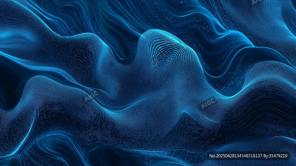 蓝色动感流体艺术背景