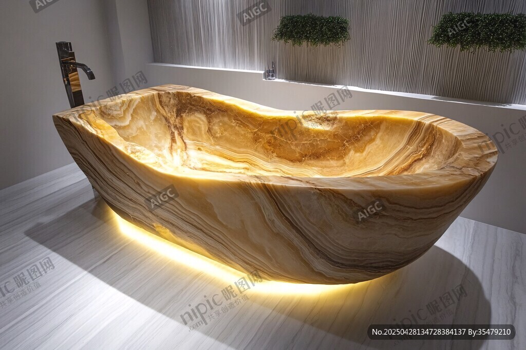 奢华大理石浴缸尽显高雅