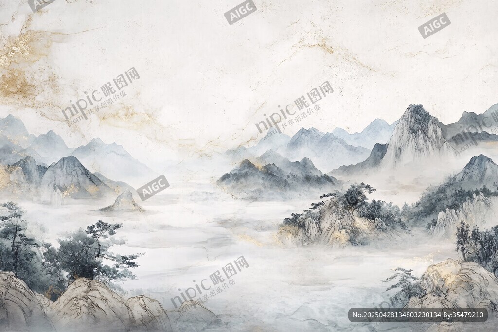 水墨山水意境图