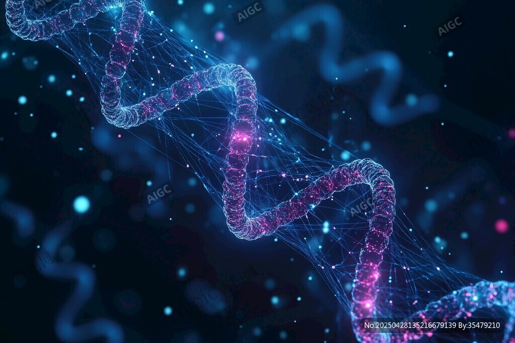 梦幻DNA链的科技视觉呈现