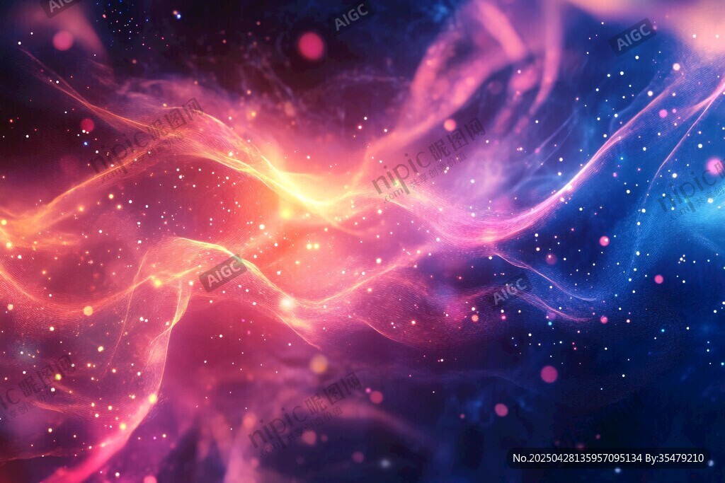 梦幻炫彩宇宙星云背景图