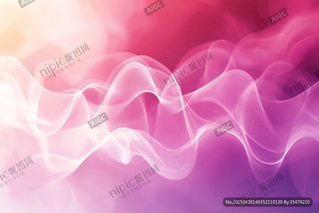 梦幻炫彩烟雾波浪背景