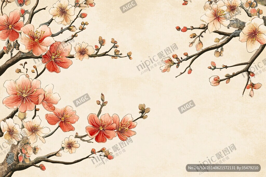春日繁花图