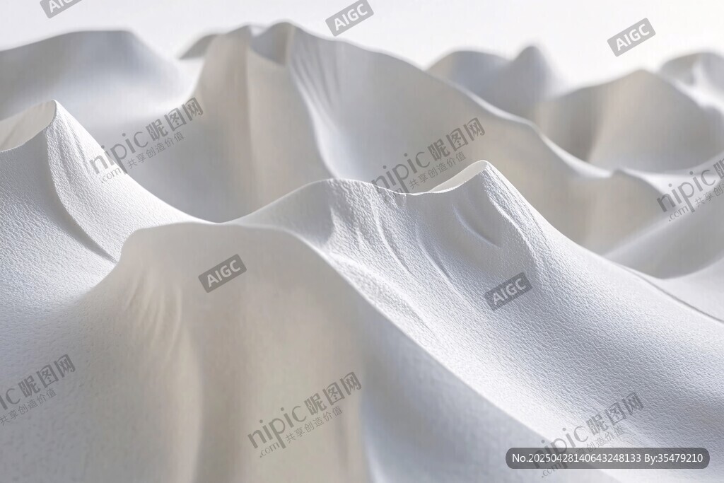 白色山峦纹理3D模型