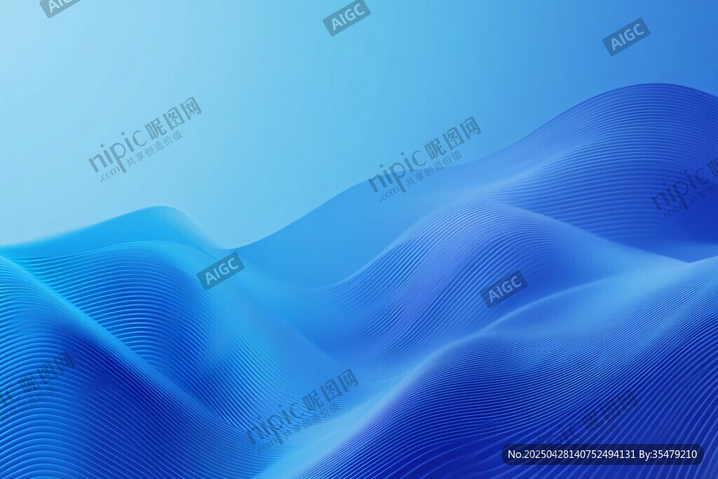 蓝色渐变流动波纹背景