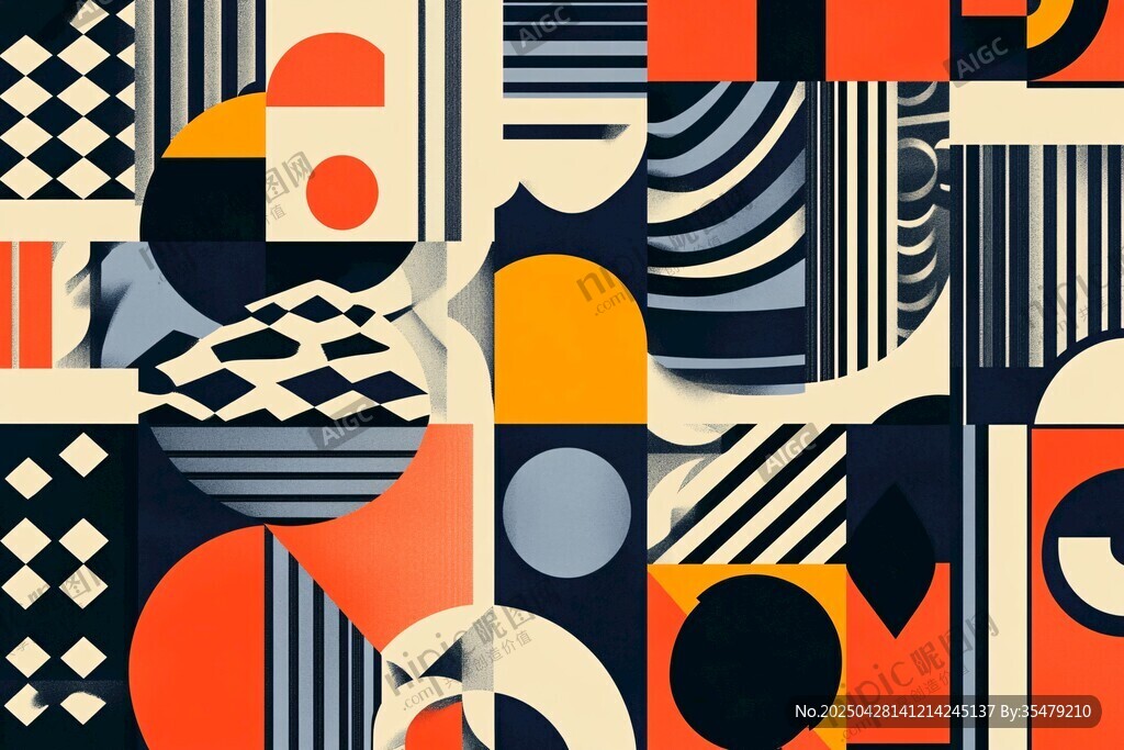 几何抽象艺术图案设计