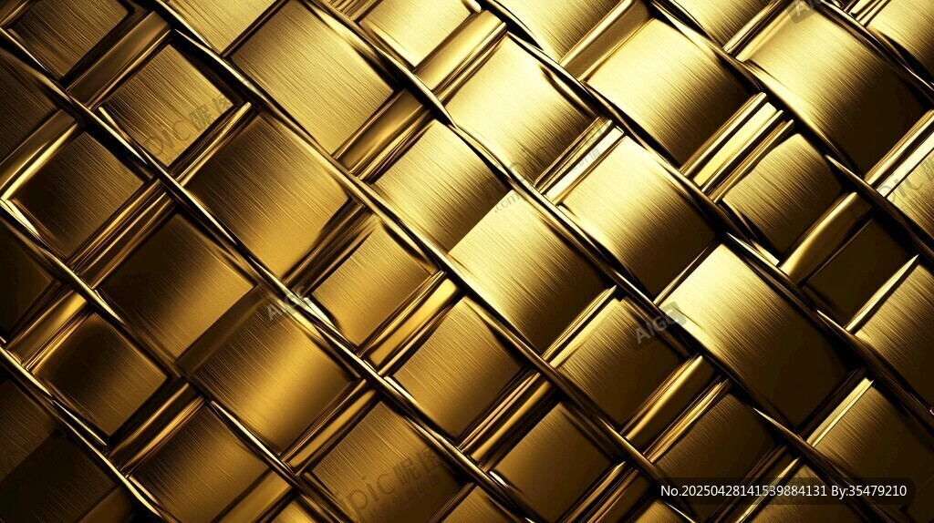 金色编织纹理金属背景