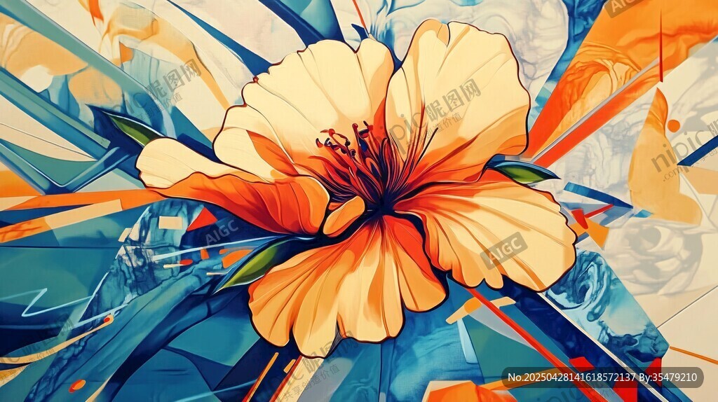 绚丽花卉插画 绽放艺术魅力