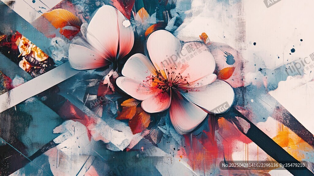 抽象花卉艺术画作