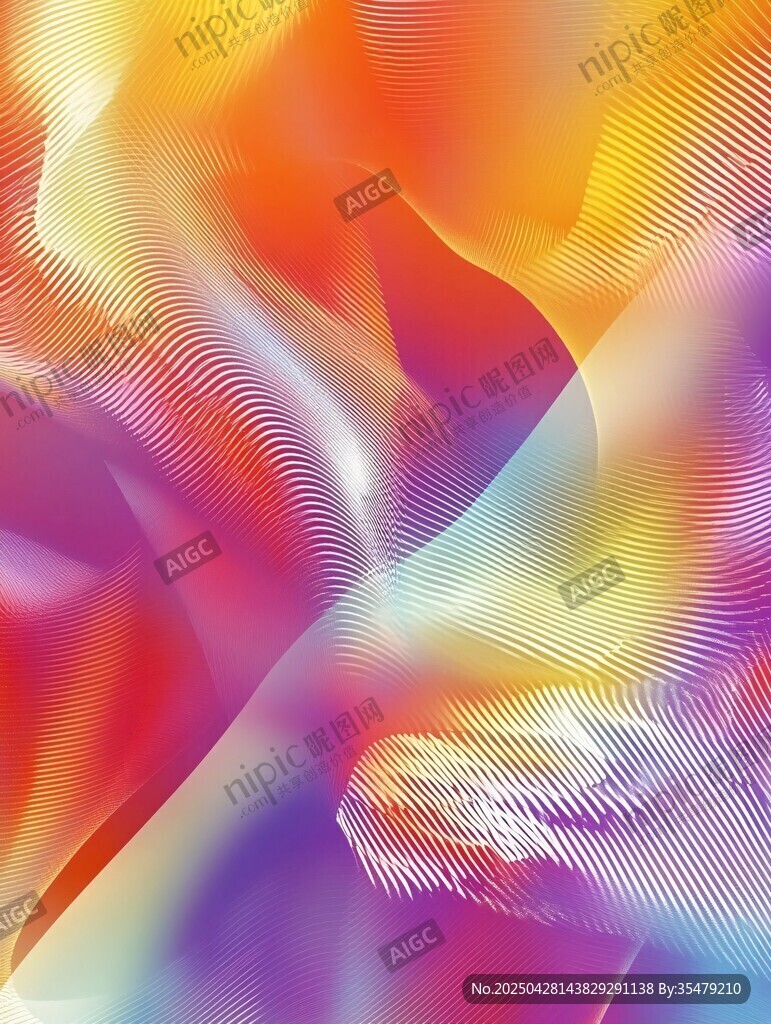 绚丽多彩流体抽象艺术图案
