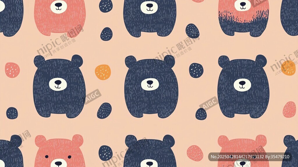 可爱小熊图案背景设计