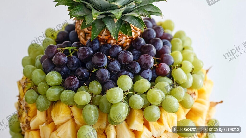 多彩水果堆叠造型艺术