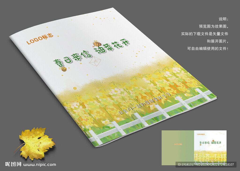油菜花开封面设计