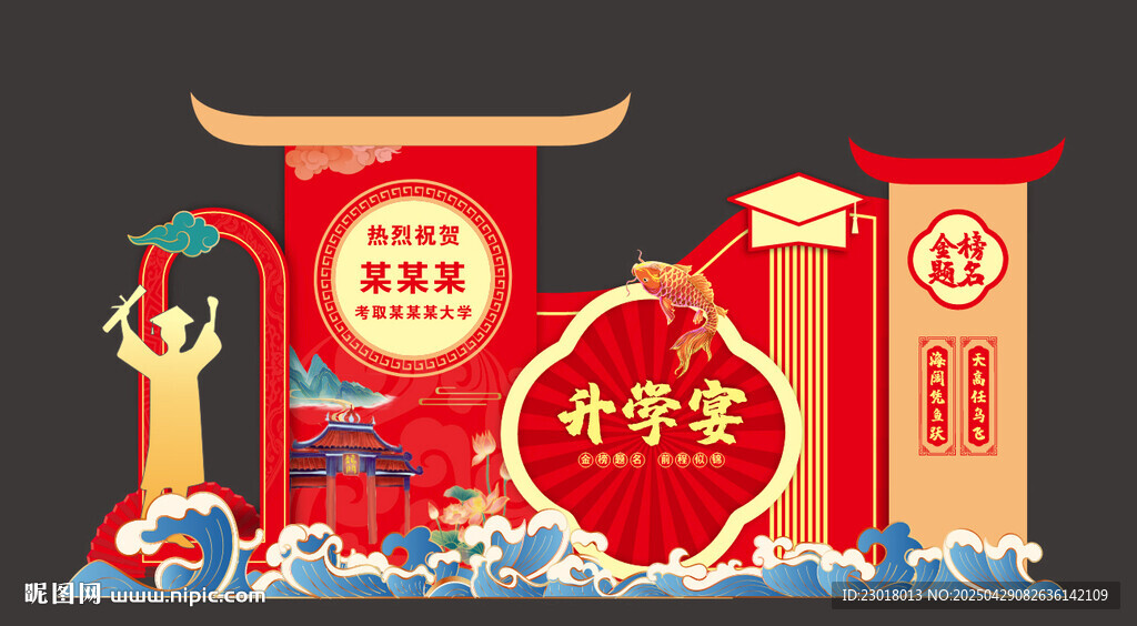 升学宴造型 谢师宴展板 谢师宴