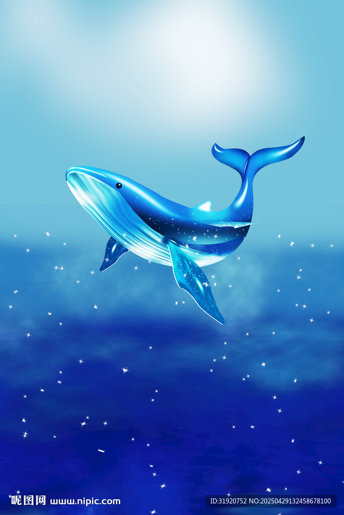 梦幻蓝鲸畅游海洋世界