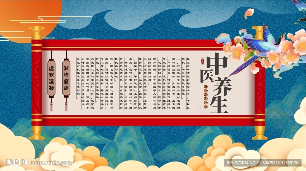 中医养生背景墙