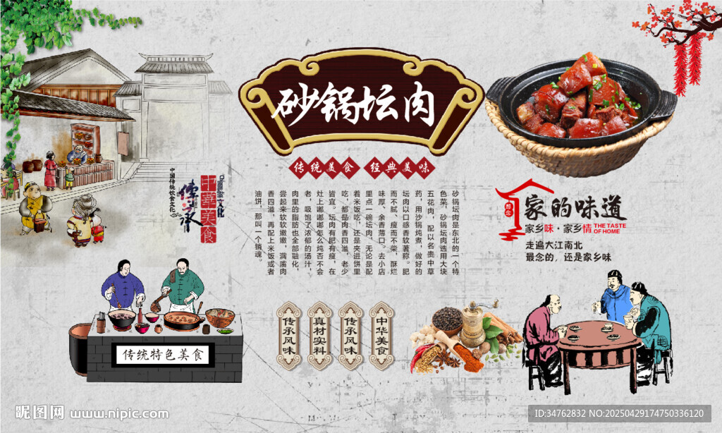 砂锅坛肉