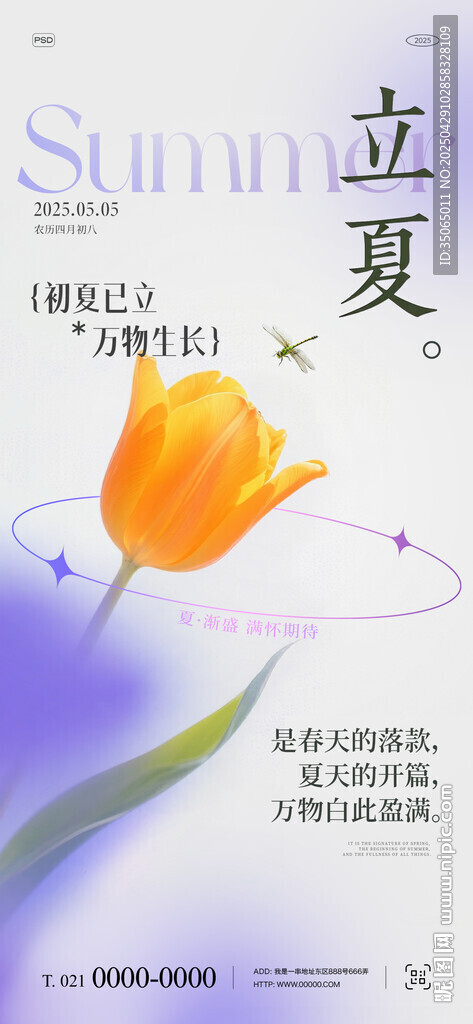 立夏节气海报