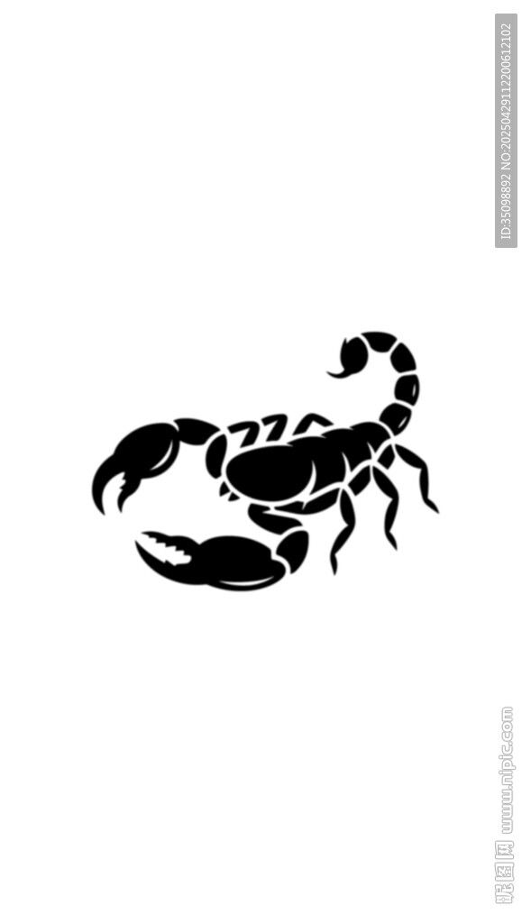 简约黑色蝎子图案设计