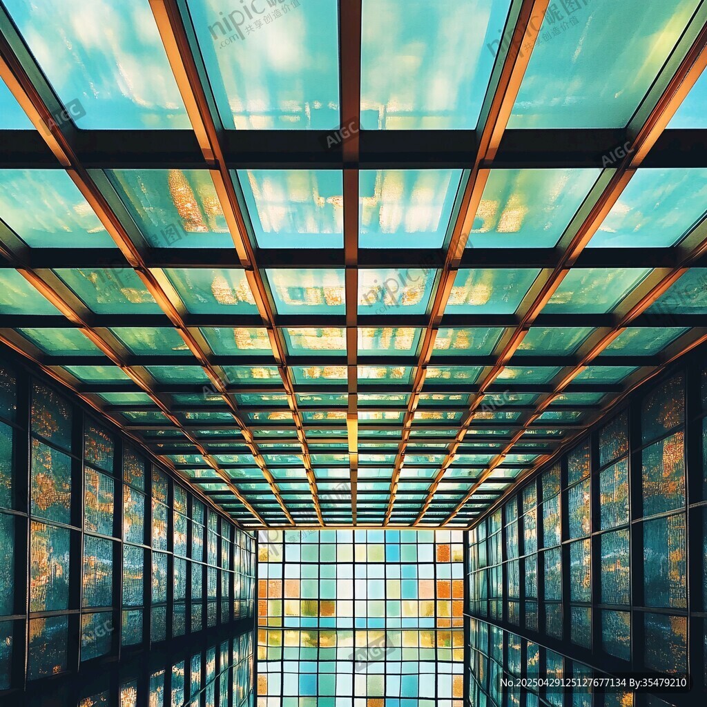 梦幻玻璃天窗室内独特景观
