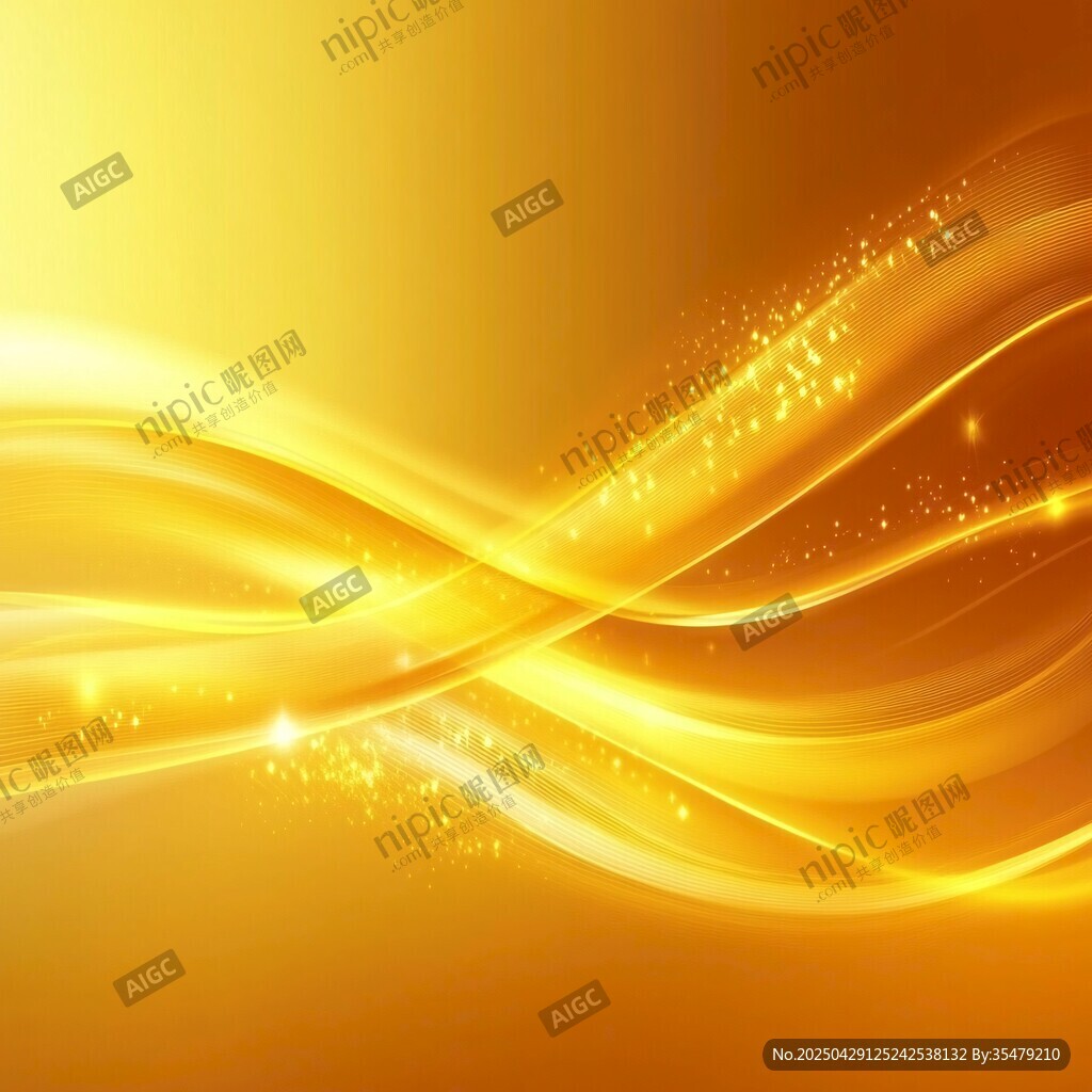 金色动感光线闪耀背景