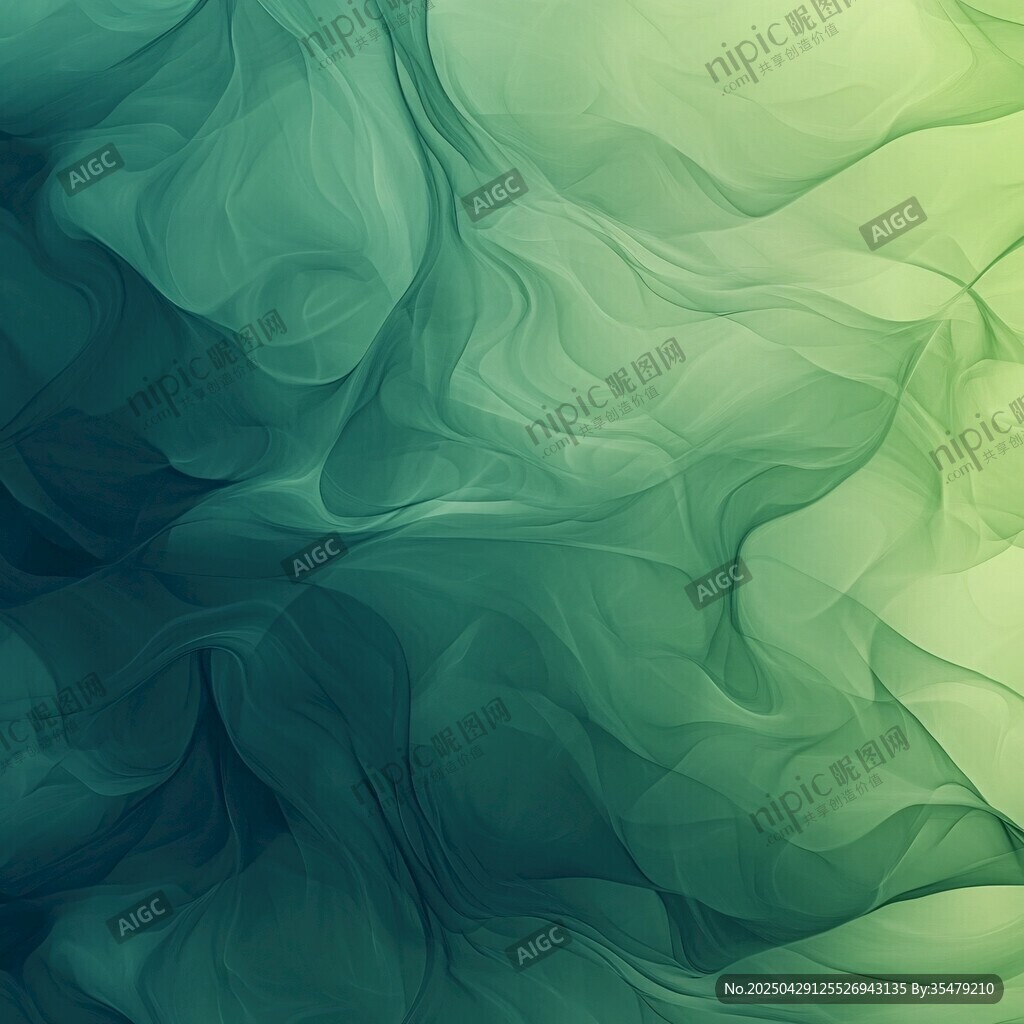 梦幻渐变绿流体艺术背景