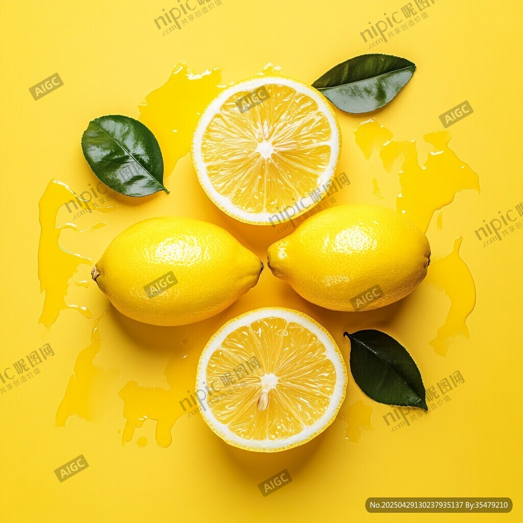 鲜黄柠檬与汁水的清新组合