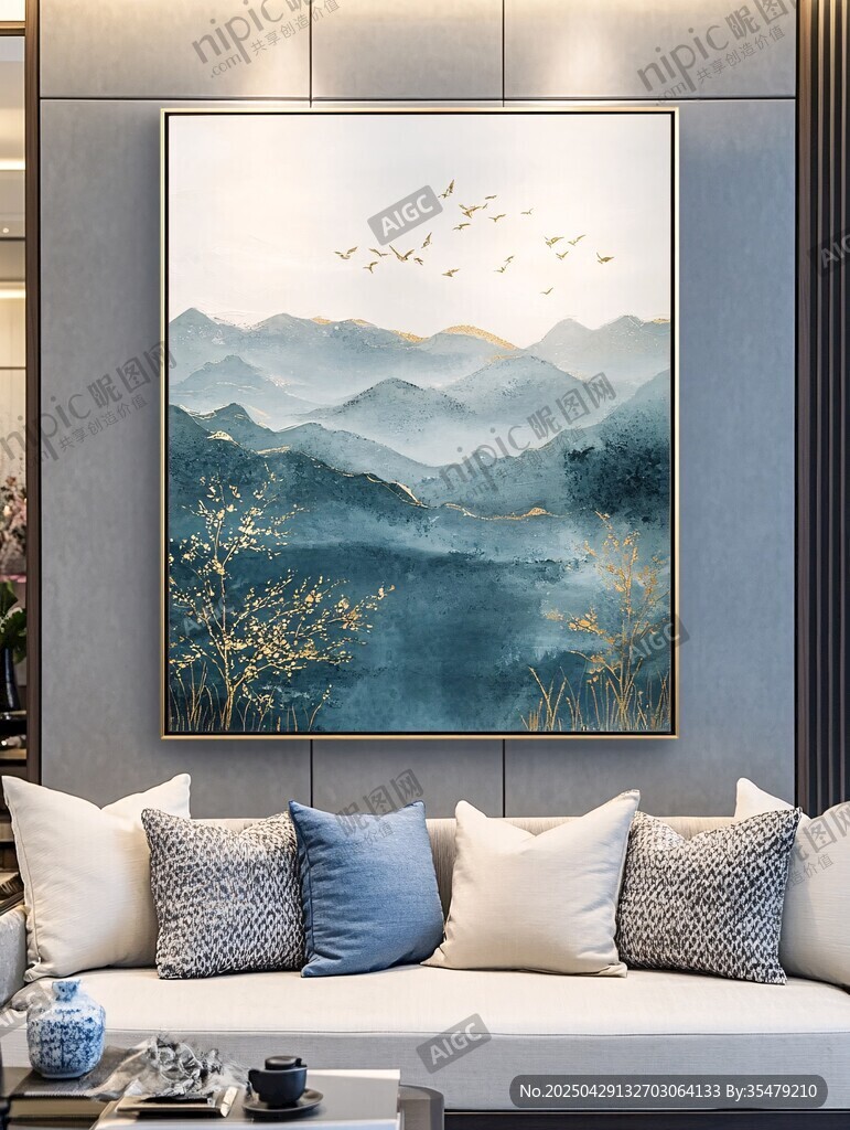 中式山水挂画 客厅雅致风