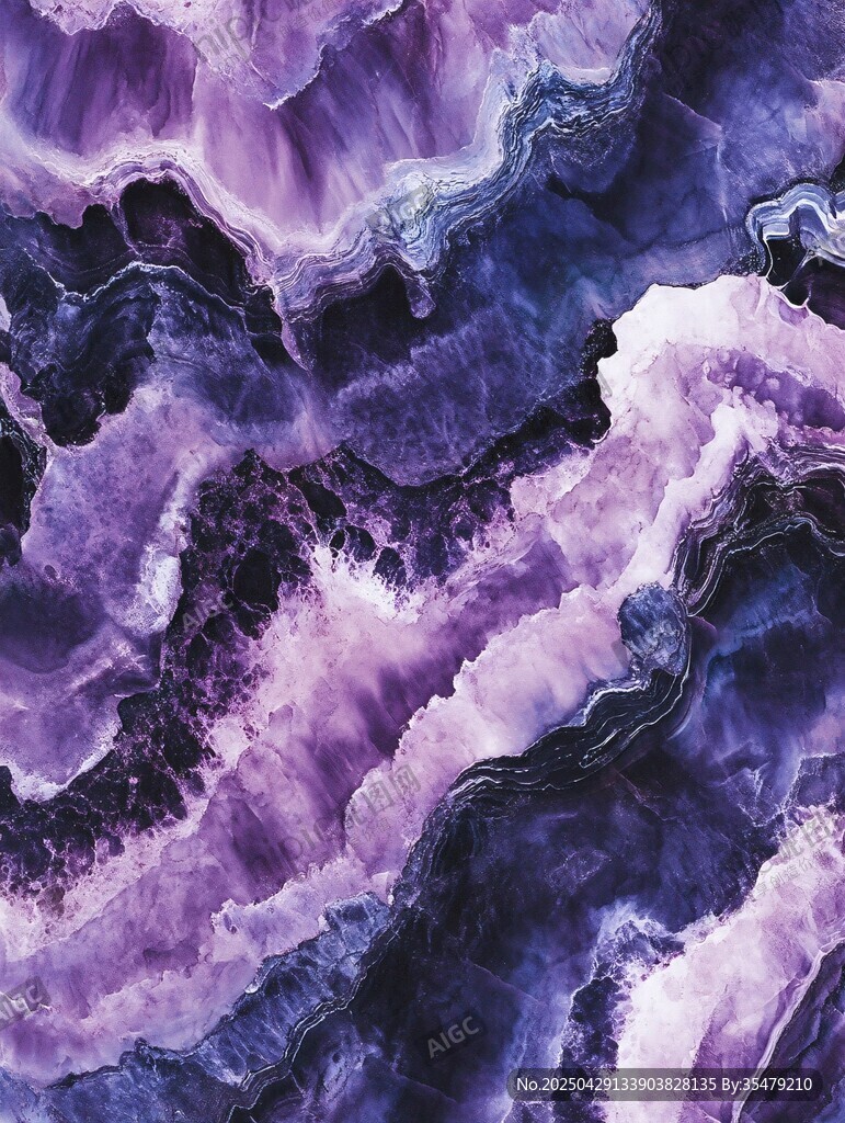 梦幻紫蓝大理石纹理图案