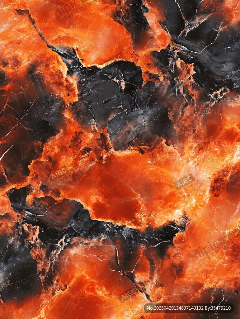 烈焰般的抽象大理石纹理