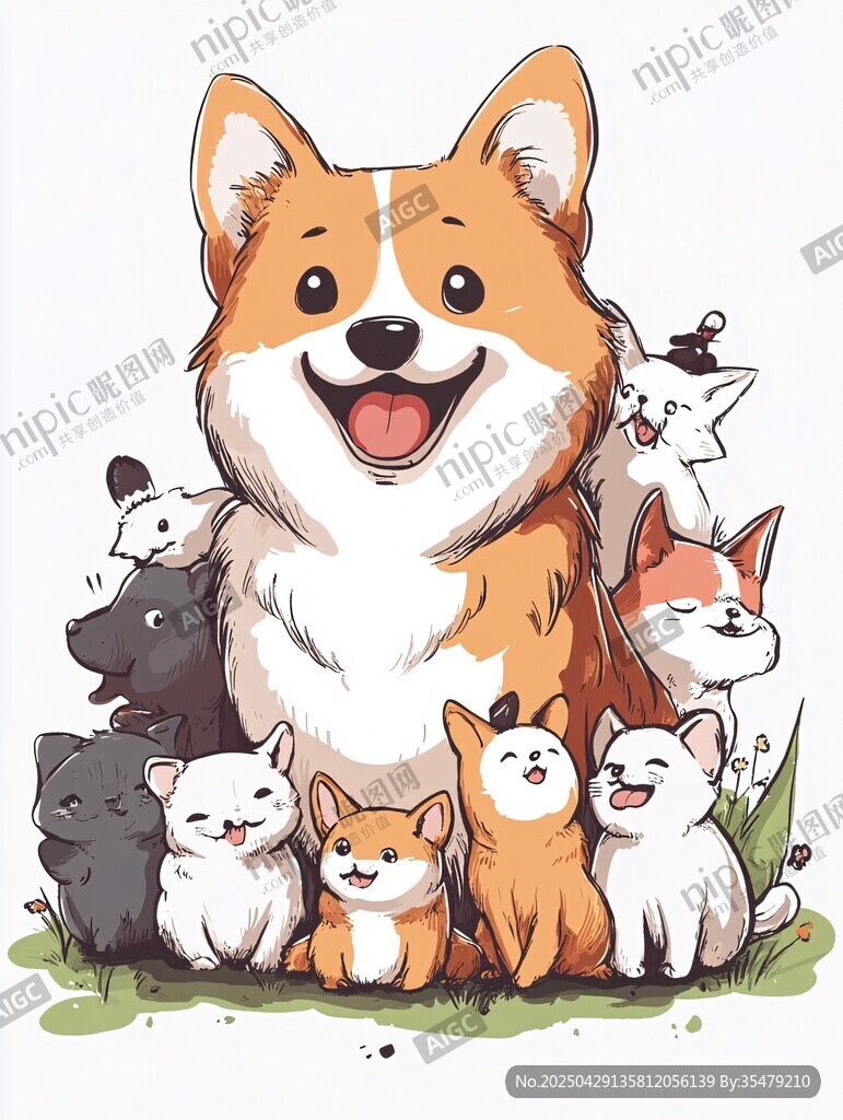欢乐柯基与小伙伴们