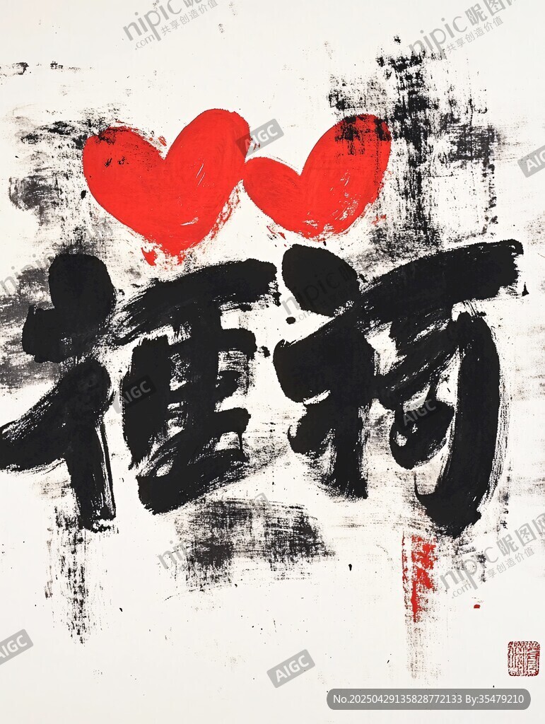 爱与汉字的艺术碰撞