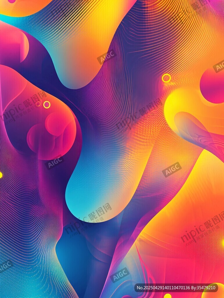 炫彩流体抽象艺术图案