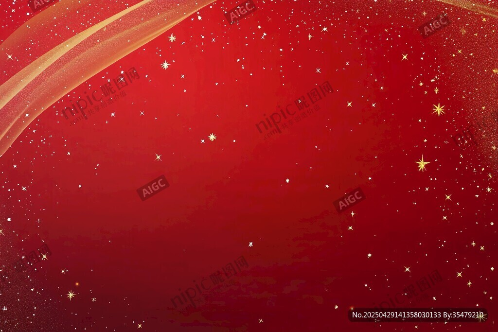 红色梦幻星光背景图