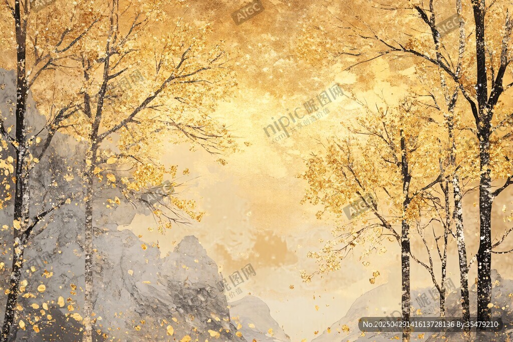金秋山林 诗意梦幻之景