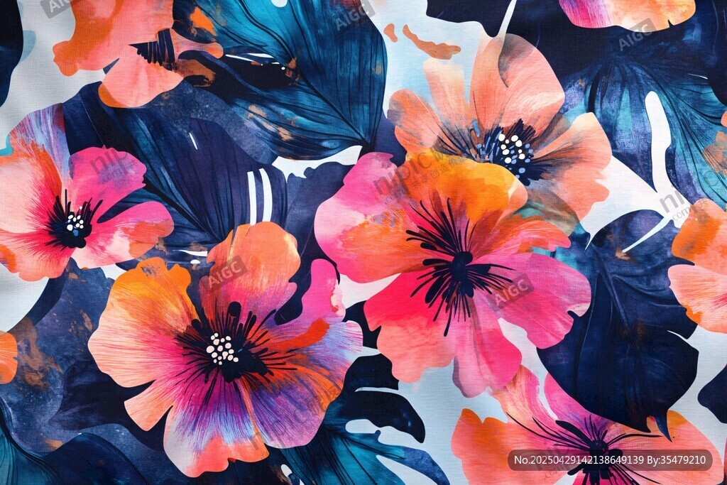 绚丽花卉图案