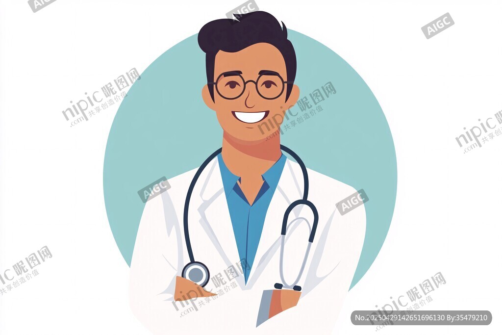 微笑男医生形象
