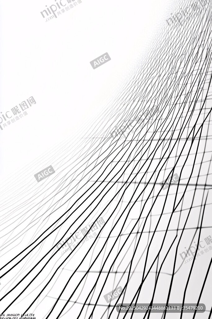 线条交织的抽象几何图案