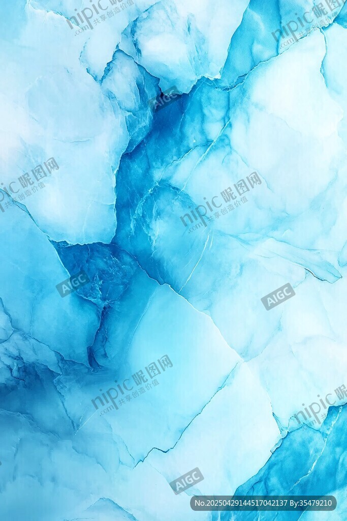 梦幻蓝冰纹理背景图