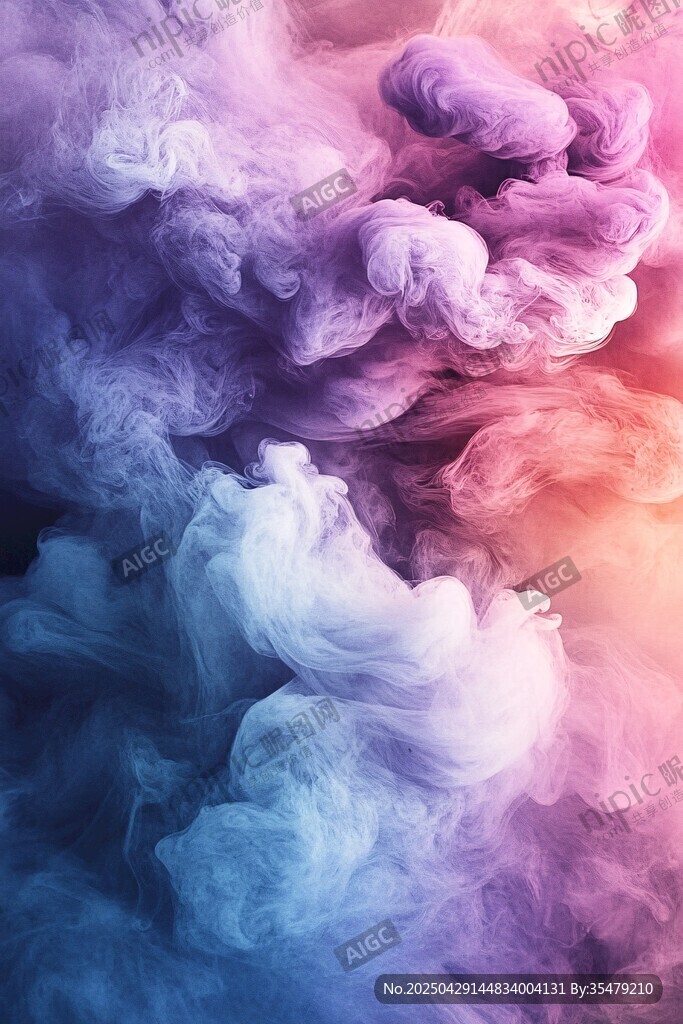 梦幻彩色烟雾艺术背景