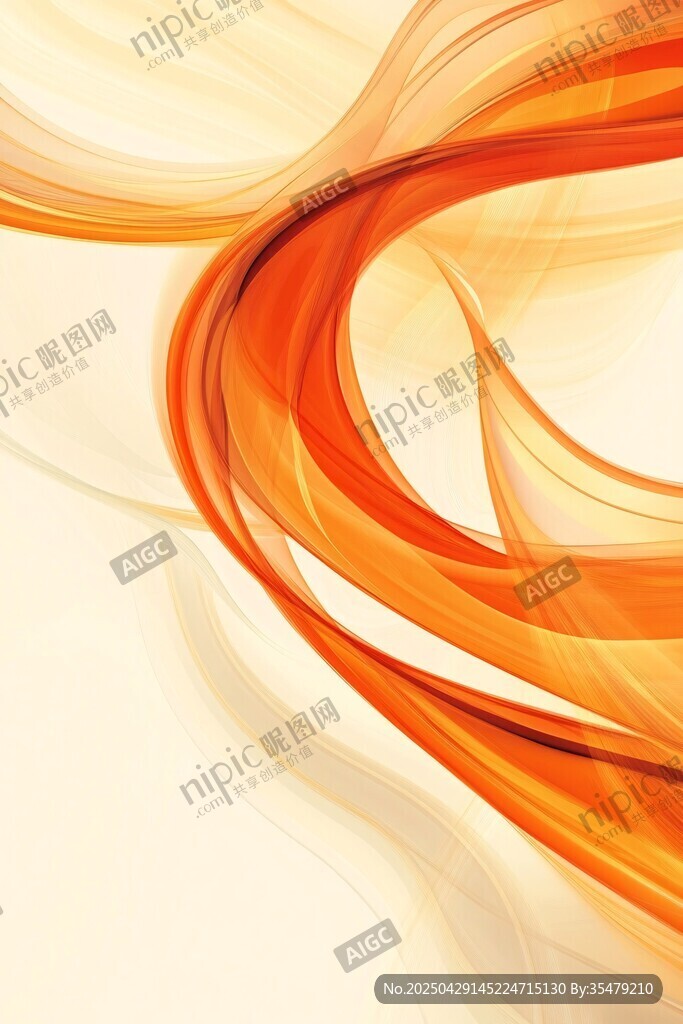 橙色动感线条抽象背景图