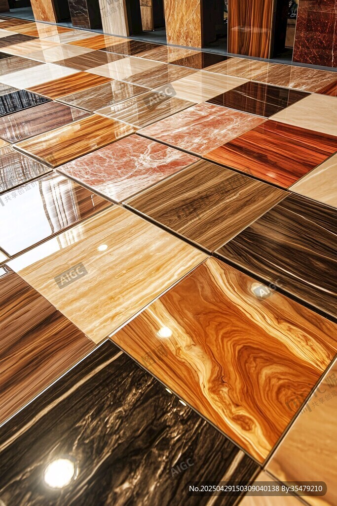 多样花色大理石瓷砖展示