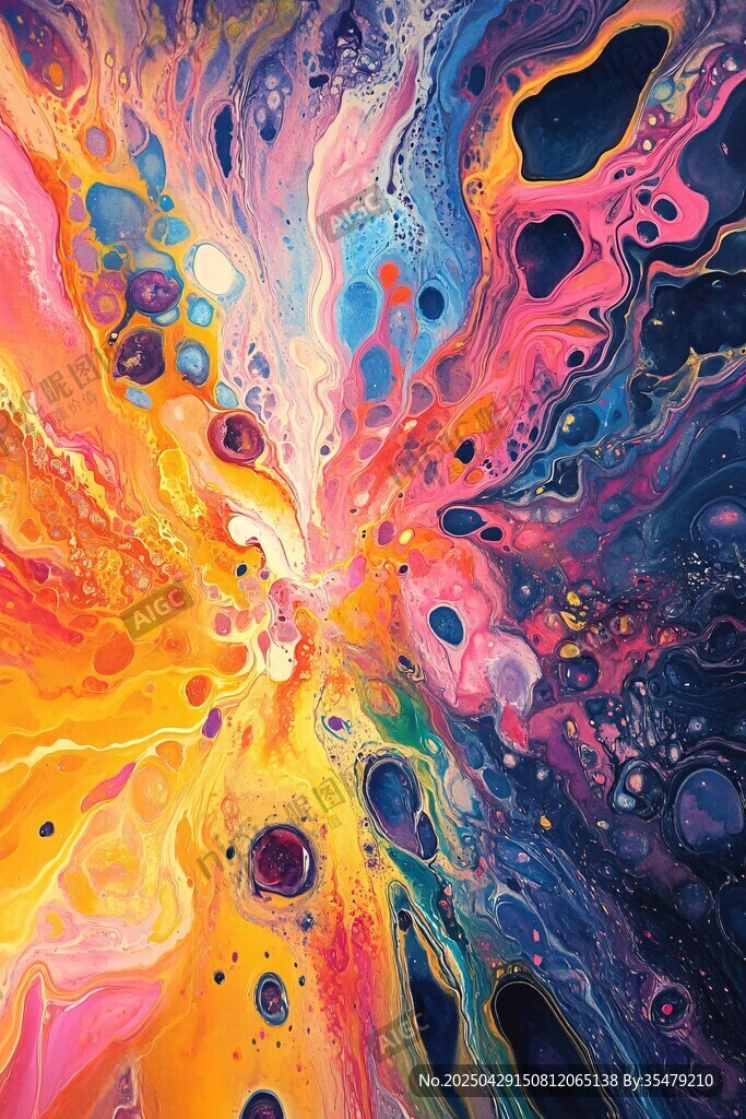 绚丽多彩的流体艺术图案