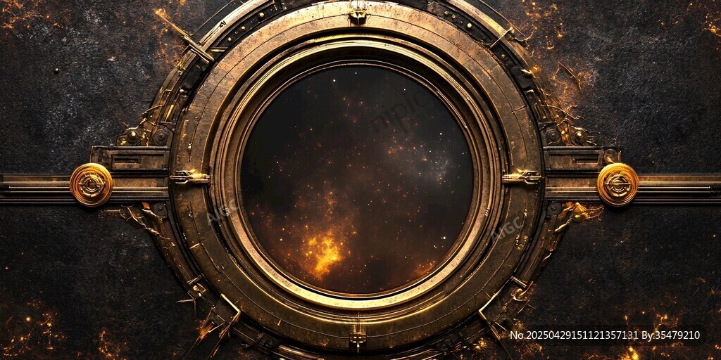 科幻风宇宙舷窗场景