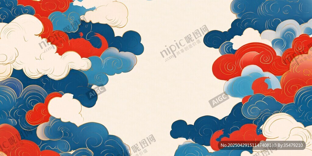 中式云纹图案 传统美学韵味