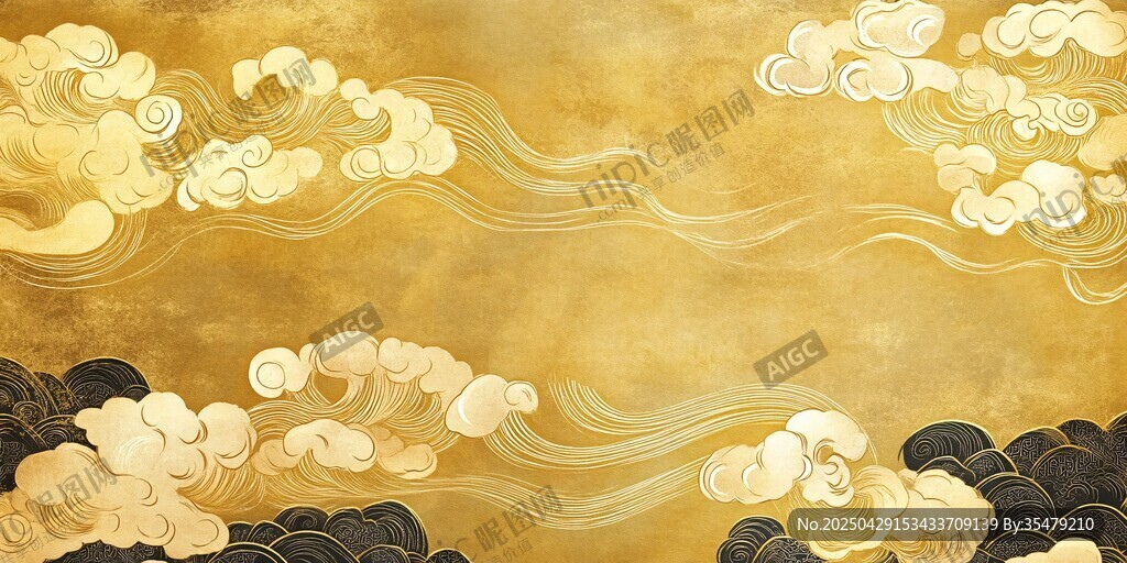 中式古风云海背景图
