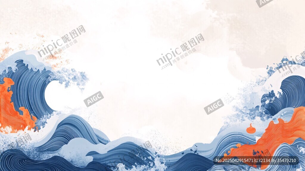 海浪翻涌 尽显磅礴气势