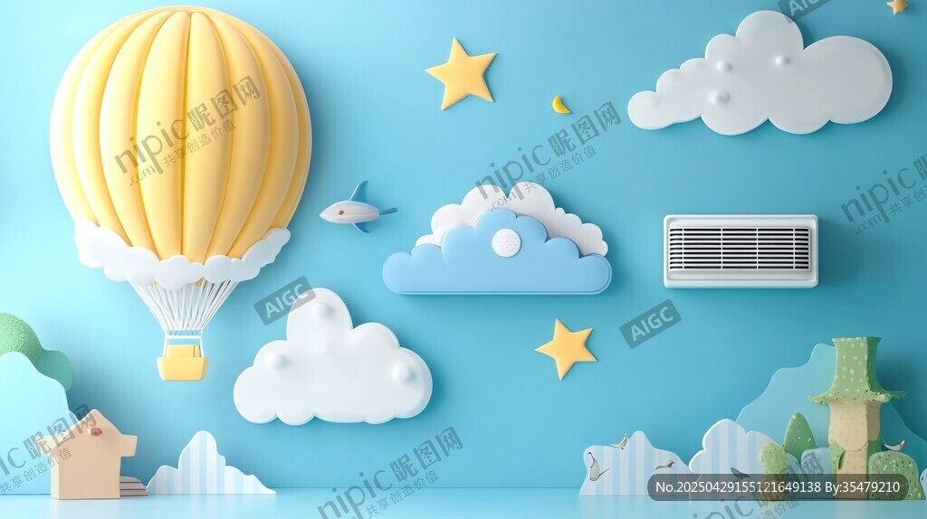 梦幻儿童房墙面装饰造型